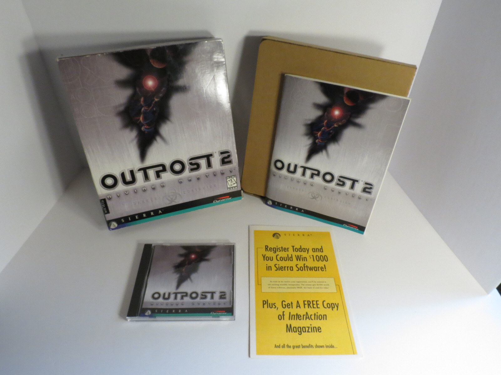 Outpost 2 Divided Destiny Windows 95 CD PC Game Big Box Sierra Complete CIB