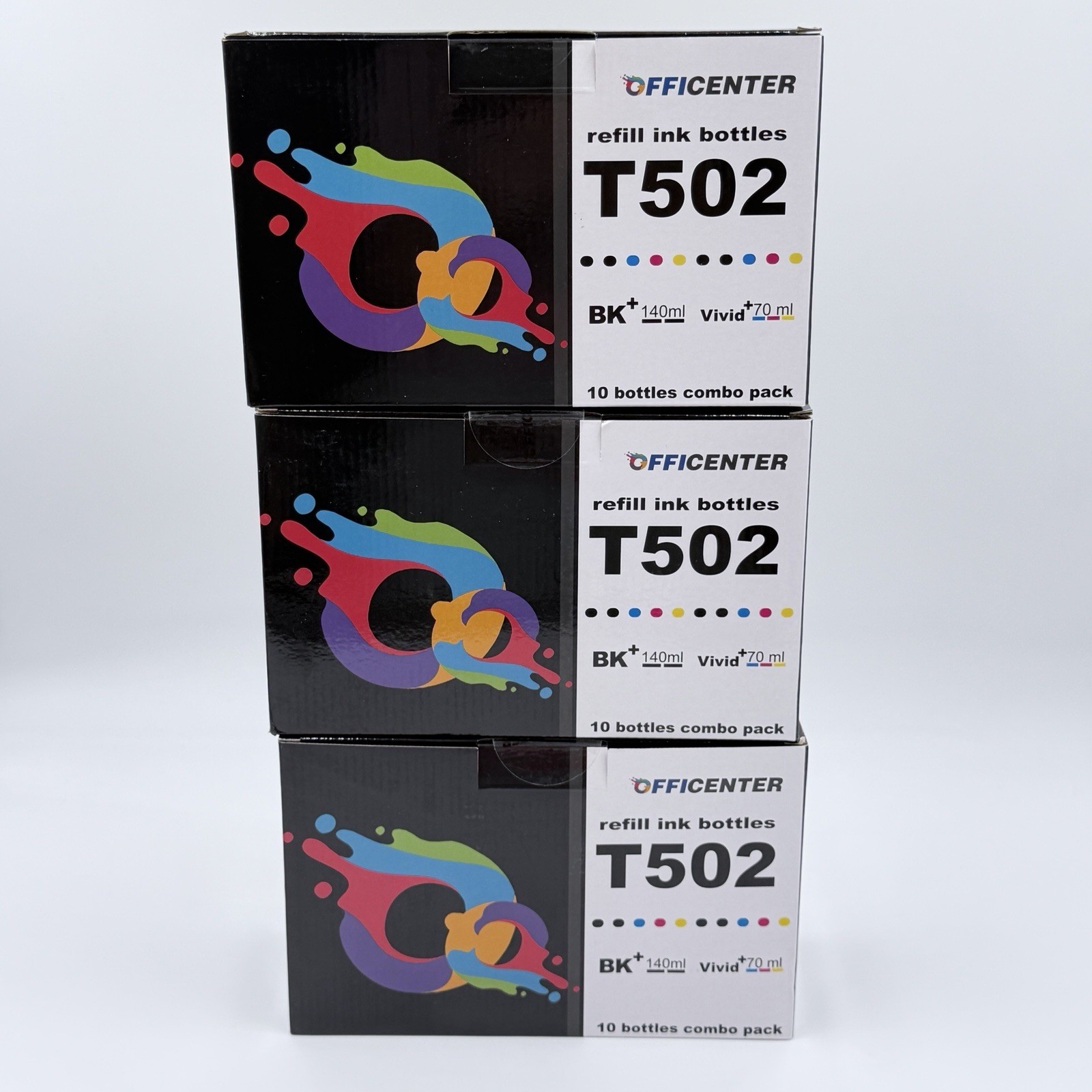 3 Boxes of Officenter Refill Ink Bottles T502 10 Bottles Per Box (30 inks)