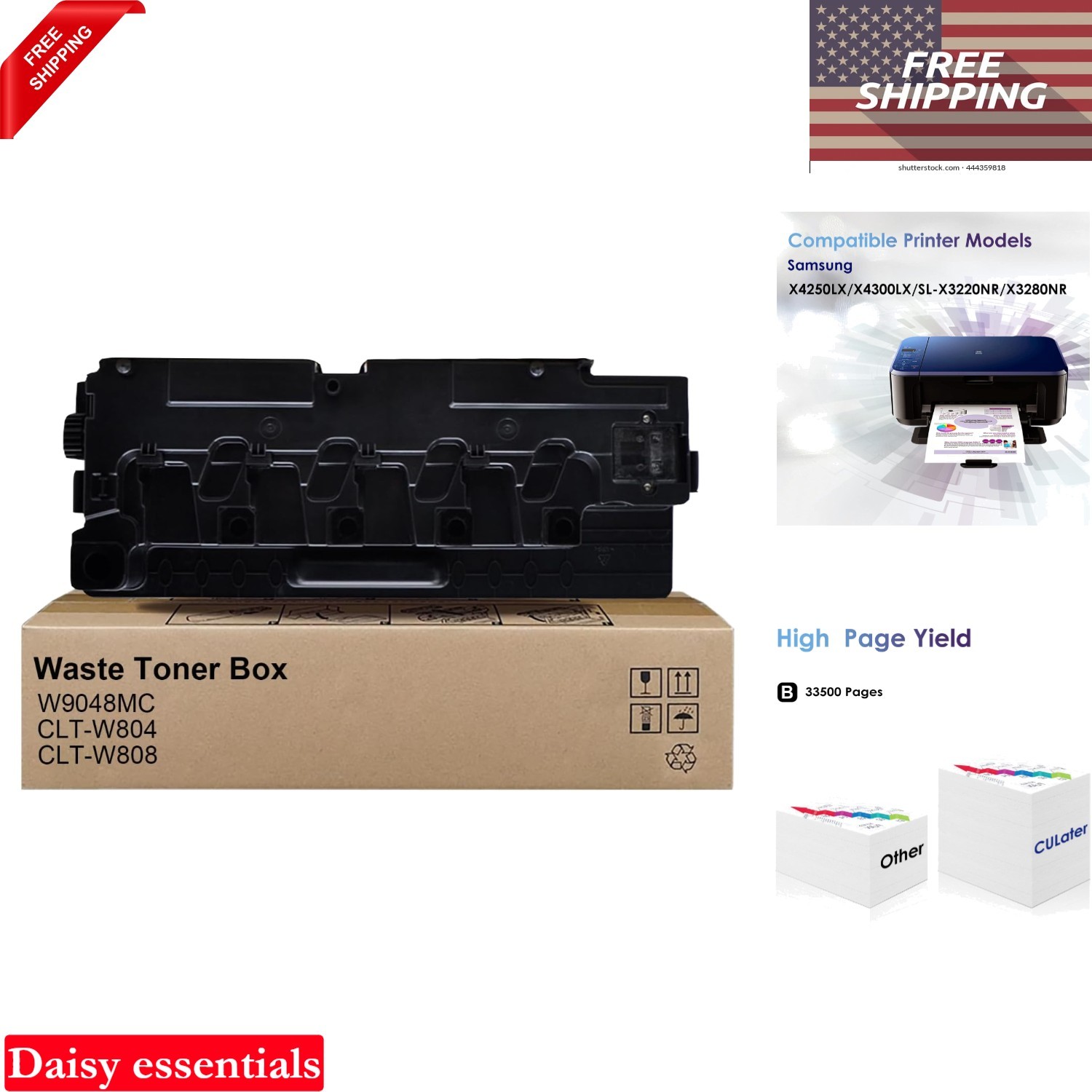 Compatible Waste Toner Box for HP E778 Series X4250LX X4300LX SL-X3220NR Blac...