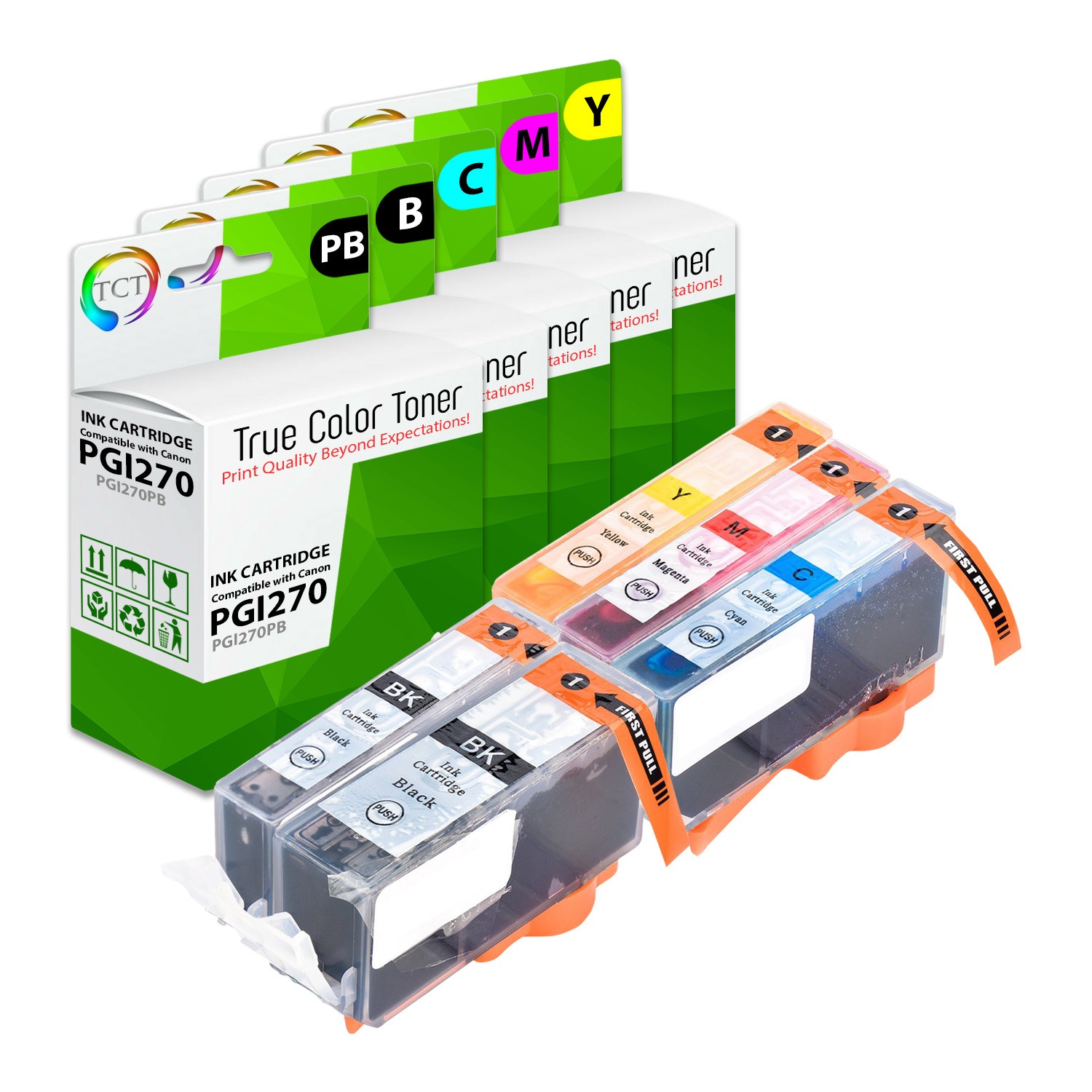 5Pk TCT PGI-270 CLI-271 HY For Canon Pixma MG5720 MG6821 MG7720 Compatible Ink