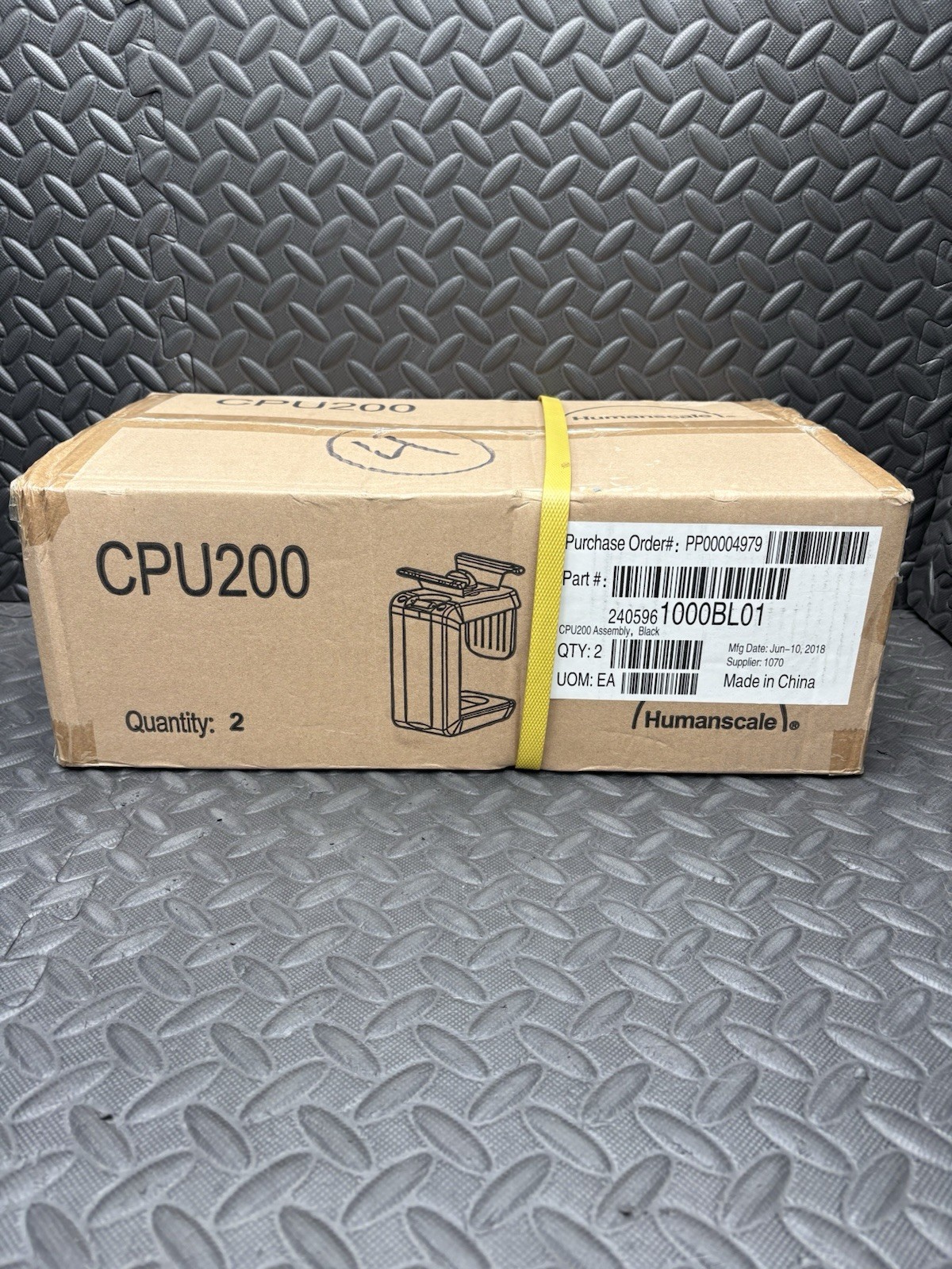 CPU200W Humanscale CPU Mount  Two (2) in Box NEW (Silver/Black)