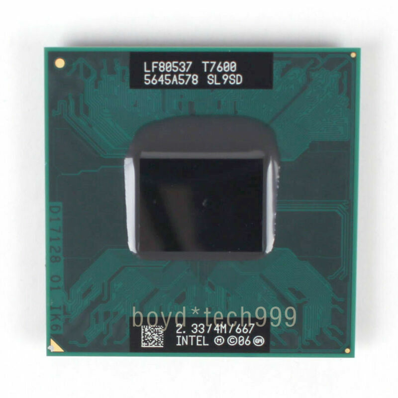 Intel Core 2 Duo T7600 CPU 2.33GHz Dual-Core 4MB Socket 478 Laptop Processor CPU