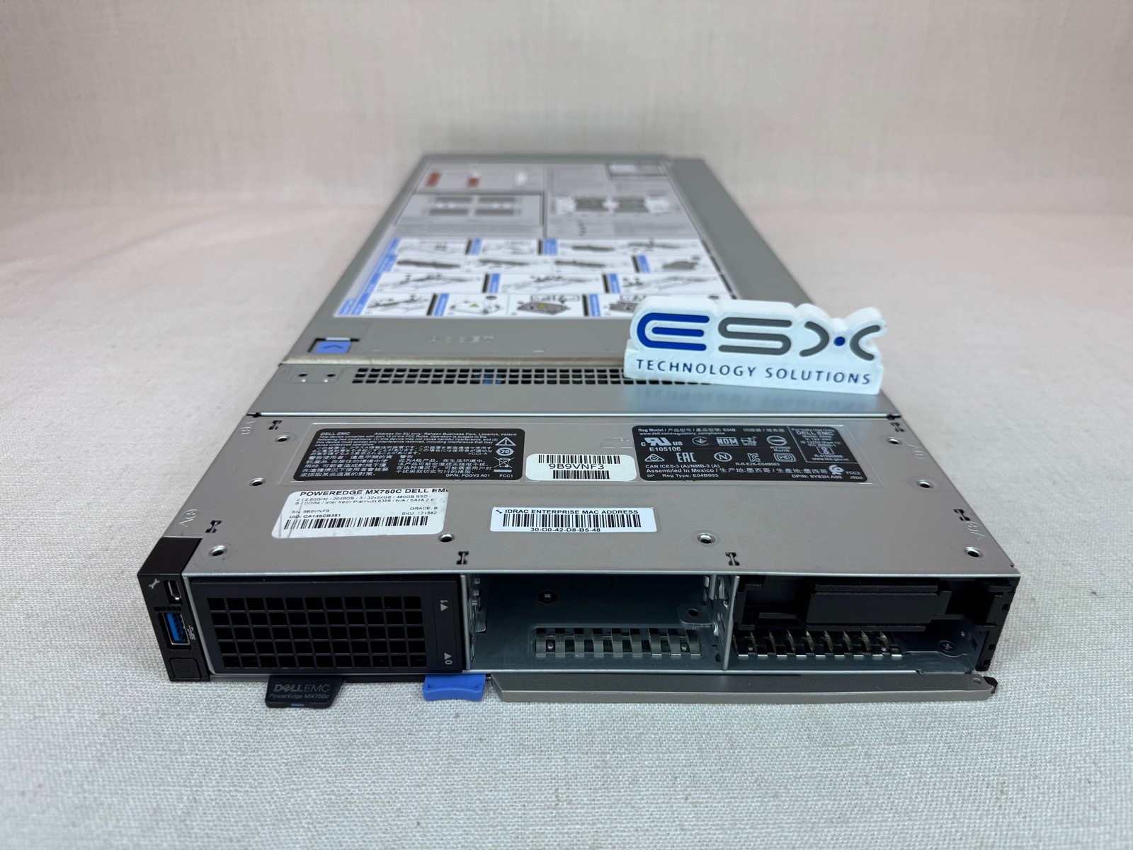 Dell PowerEdge MX750c 4x 2.5” Blade Server 2x 8C Silver 4309Y 2.8GHz 128GB H745p