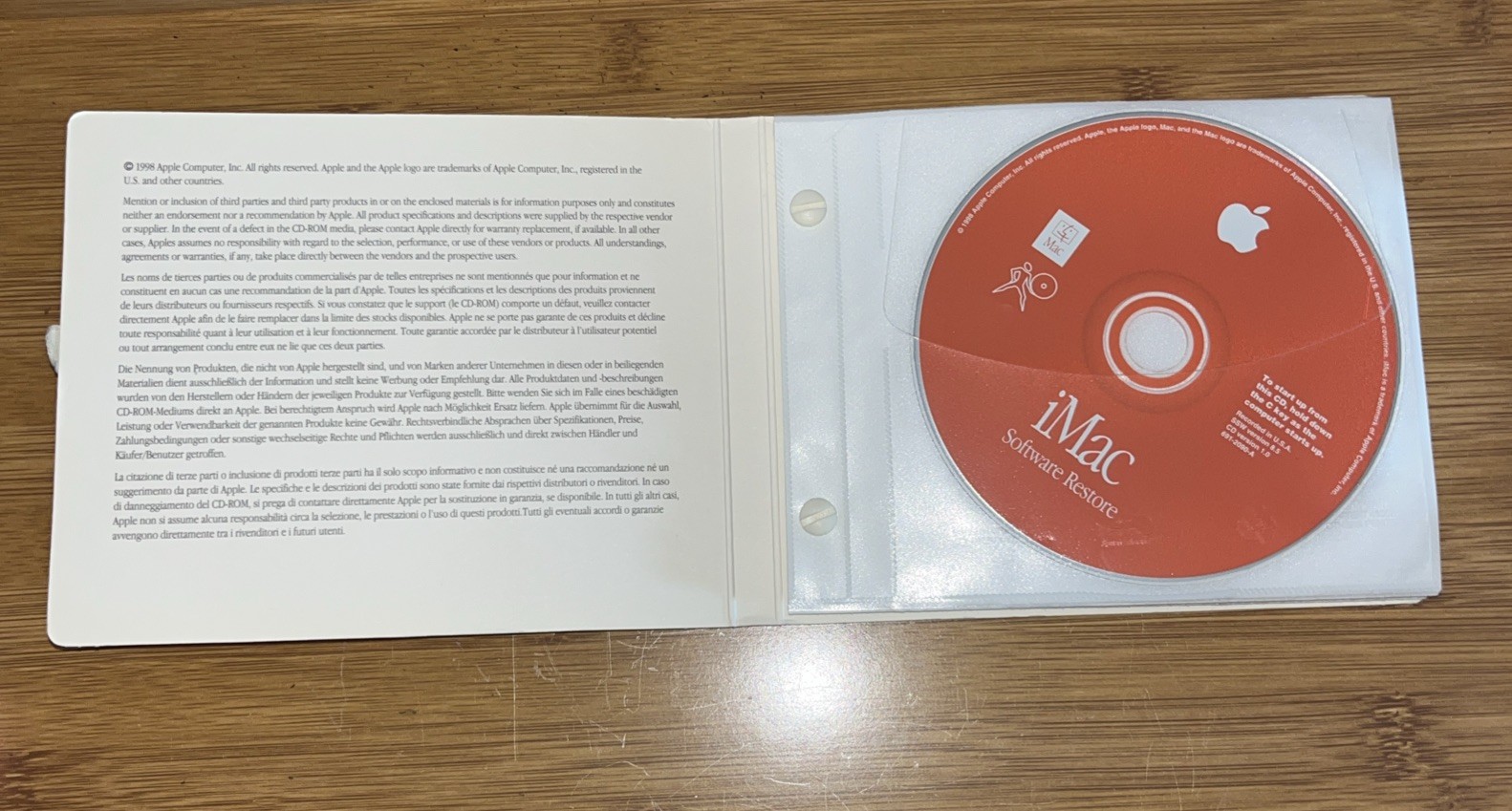 Apple iMac Software Install & Restore Discs 1998 OEM &Quicken Adobe Games 7