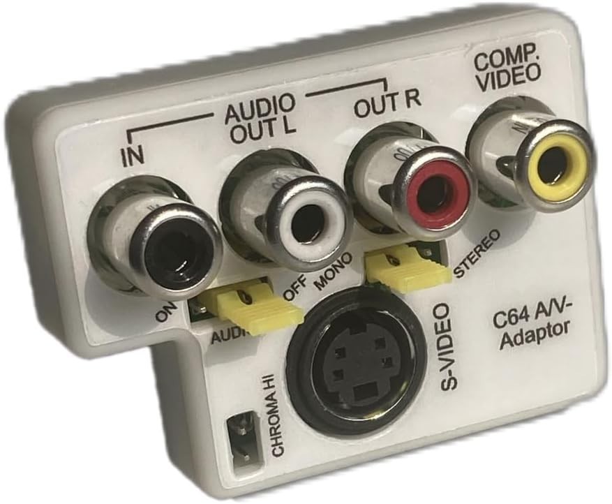 Commodore 64/128 Compatible AV Adapter with Audio and Video Functionality