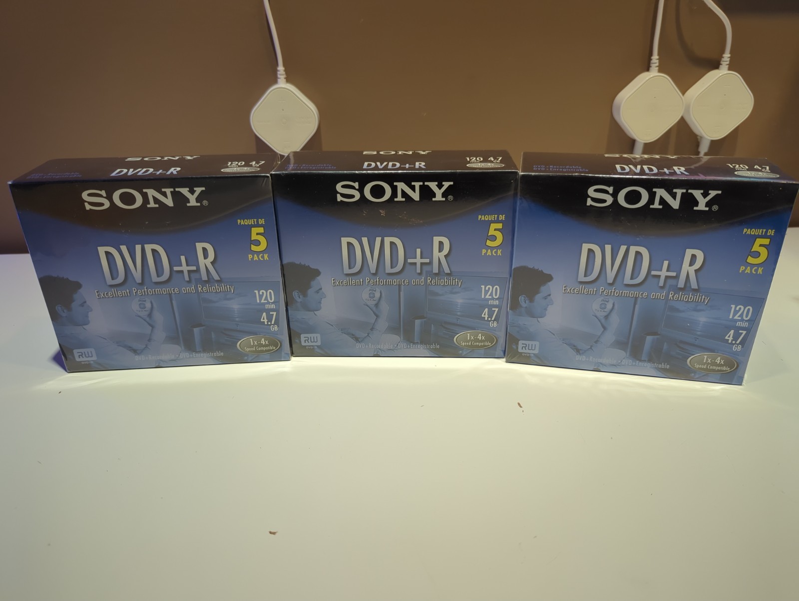 Sony DVD+R Blank 15 Discs Factory Sealed 3x 5-Pack 4.7GB 120min