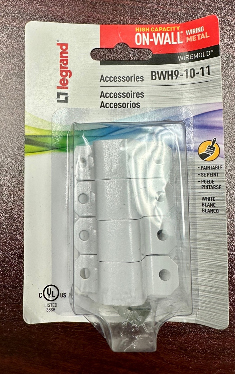 Legrand Metal Raceway Extending Power On-Wall Accessory Kit BWH9-10-11