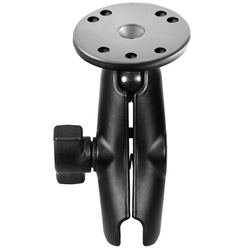 RAM-B-103U  RAM Double Socket Arm with Round Plate - B Si...