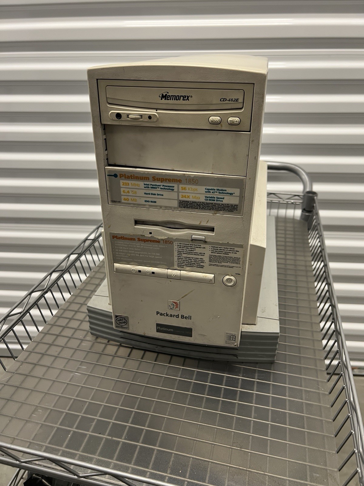 Packard Bell Desktop Platinum Supreme 1850 A950-TWR Pentium 233Mhz Boots BIOS