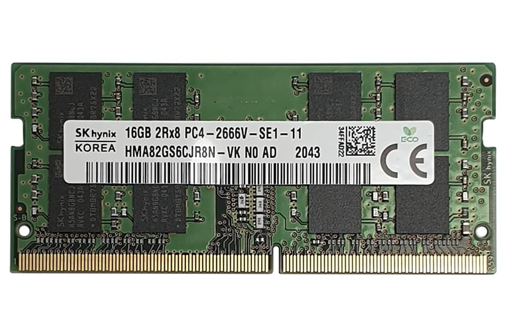 SK HYNIX 16GB 2RX8 PC4-2666V-S MEMORY MODULE - GREEN