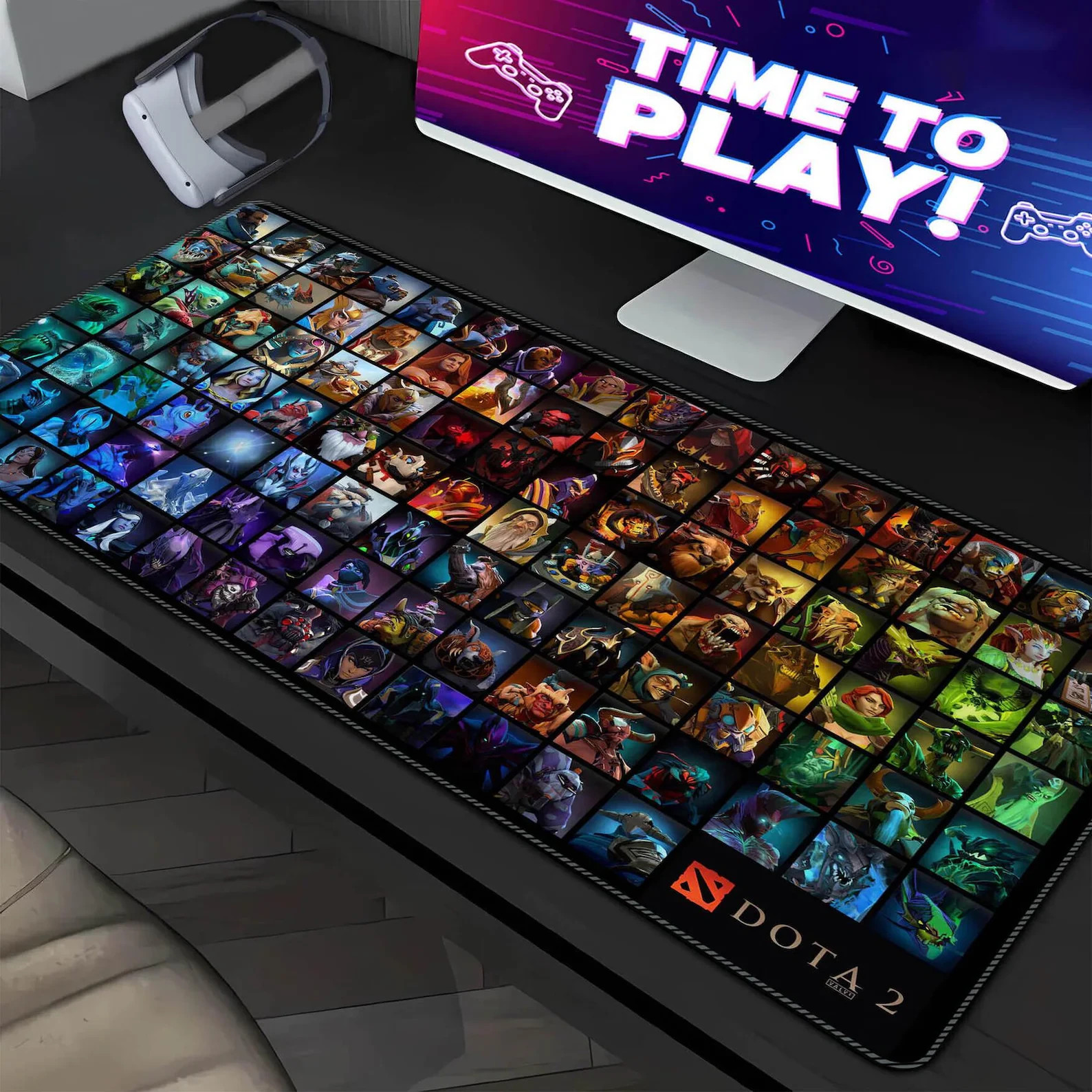 Dota 2 Characters Gaming Mouse Pad XXL, Dota 2 Heros portrait Gaming Desk Pad La
