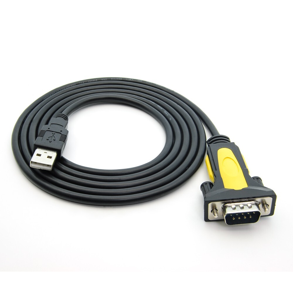 5Ft USB to RS232 Serial Adapter DB9-Male/ Thumbscrew, Prolific PL2303TA Chipset.