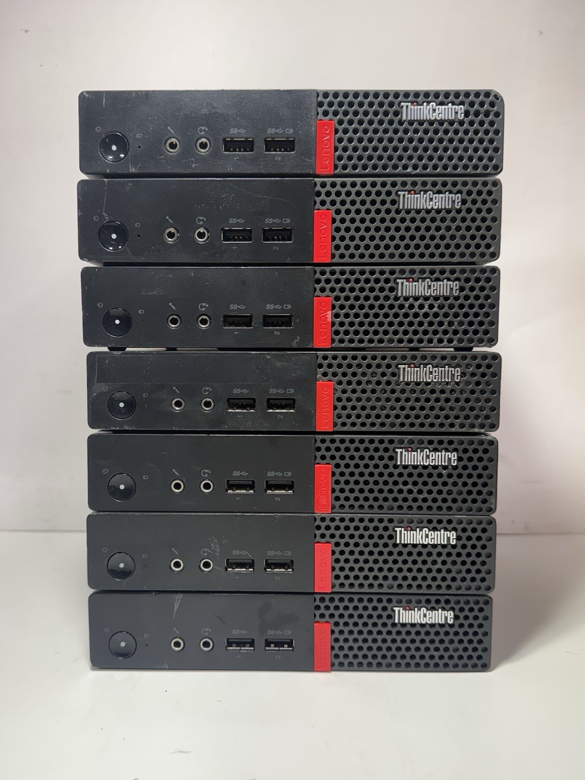 Lot of 7 Lenovo ThinkCentre M910q i5-6500T 8GB RAM WiFi NO HDD (NO SSD/AC)