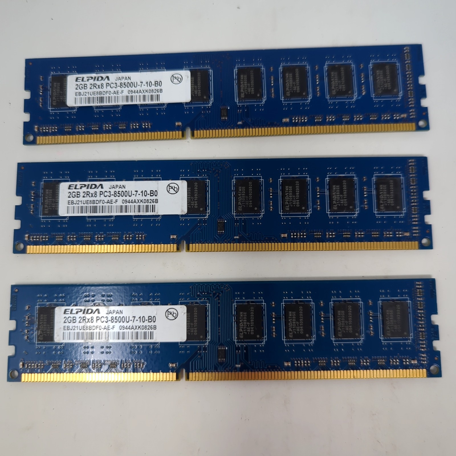 6GB (3x2GB) Elpida DDR3-1066 Desktop RAM Memory Kit PC3-8500U 2Rx8
