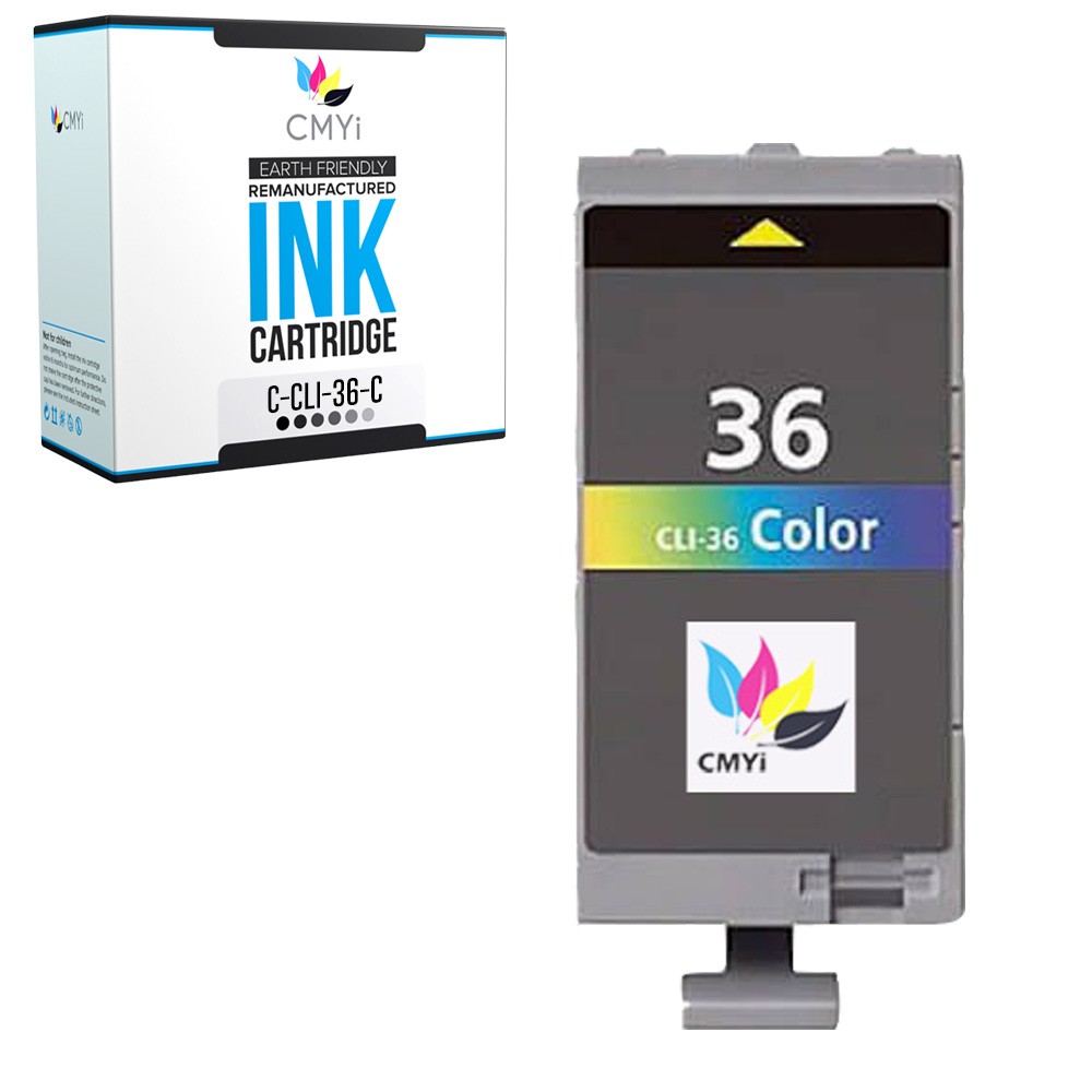 CMYi 1-Pack Replacement CLI-36 Ink Cartridge for Canon PIXMA iP100 iP110 TR150