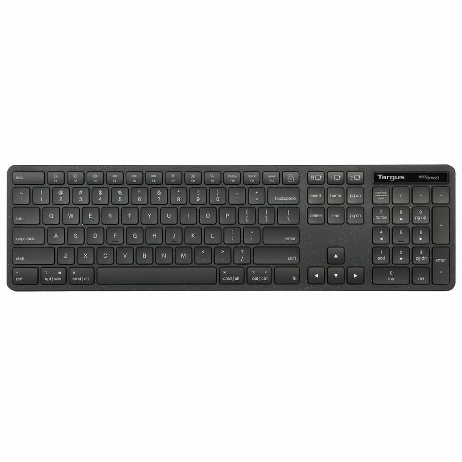 Targus AKB873US Full-Size Wireless EcoSmart Keyboard Black Bluetooth RF 104 Keys