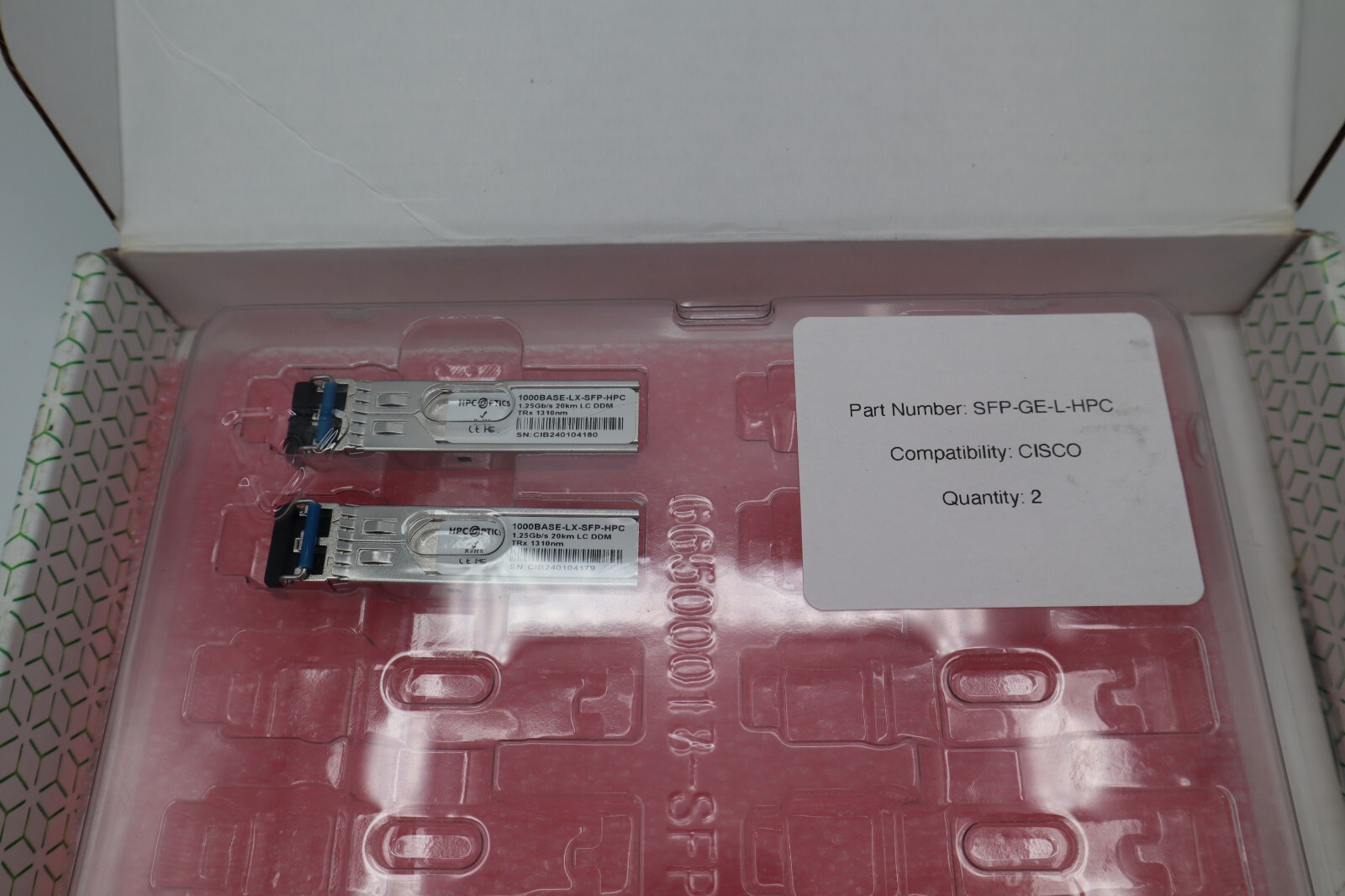 HPC Optics 1000BASE-LX-SFP-HPC Cisco compatible SFP-GE-L-HPC