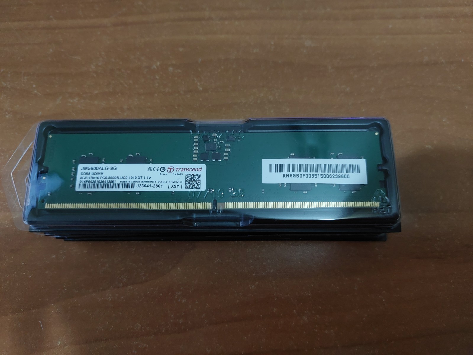 1x8GB Transcend DDR5-5600 Desktop RAM PC UDIMM (JM5600ALG-8G)