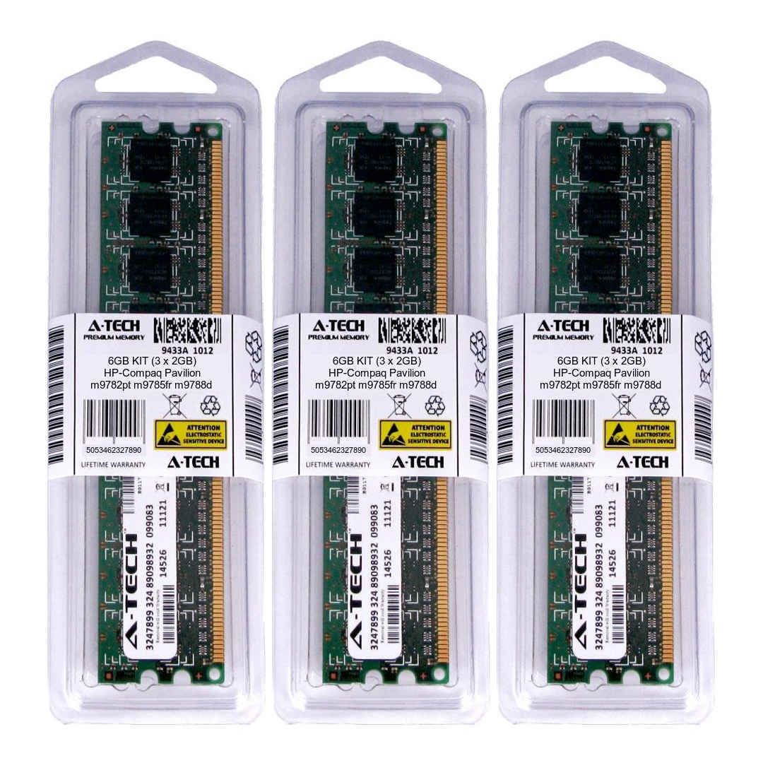 6GB KIT 3 x 2GB HP Compaq Pavilion m9782pt m9785fr m9788d PC3-8500 Ram Memory