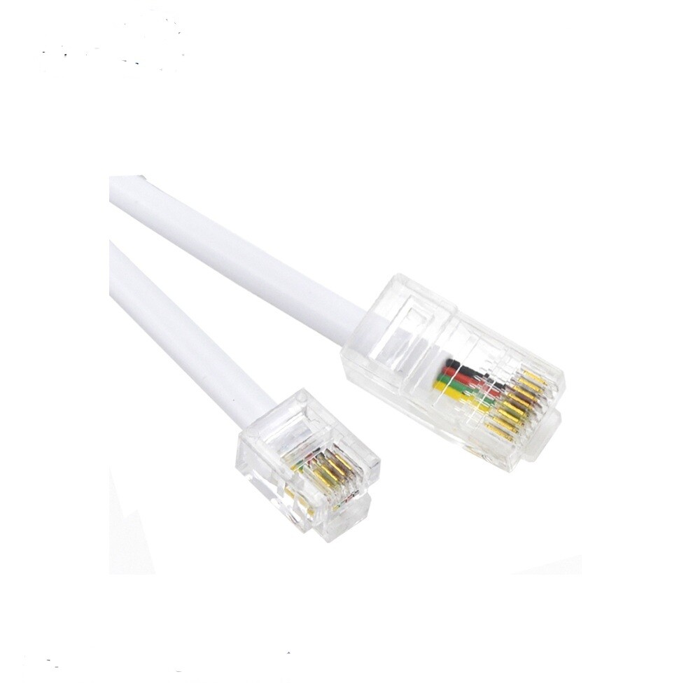 2X RJ9 RJ10 4P4C 4-PIN to RJ45 CAT5 ETHERNET 8PIN  PHONE NETWORK HEADSET ADAPTER