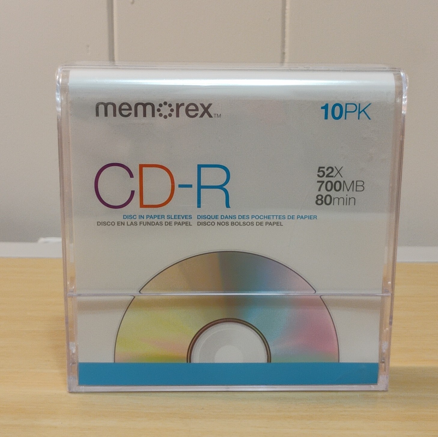 Memorex CD-R 10 pk 52x 700 mbps 80 minute blank CD with Cases NEW 