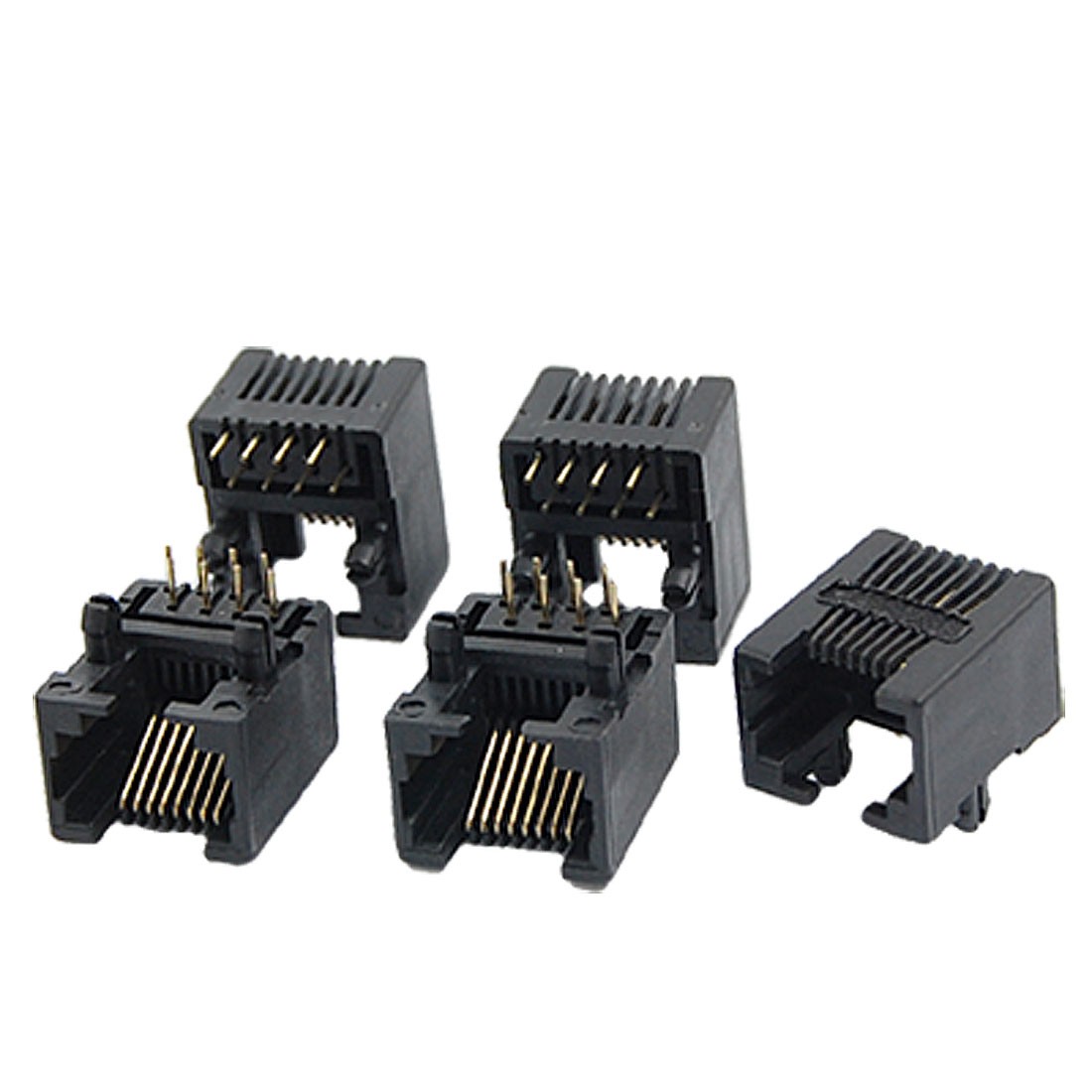 5 Pcs RJ45 8P8C Modular PCB Jack Network Socket Connectors