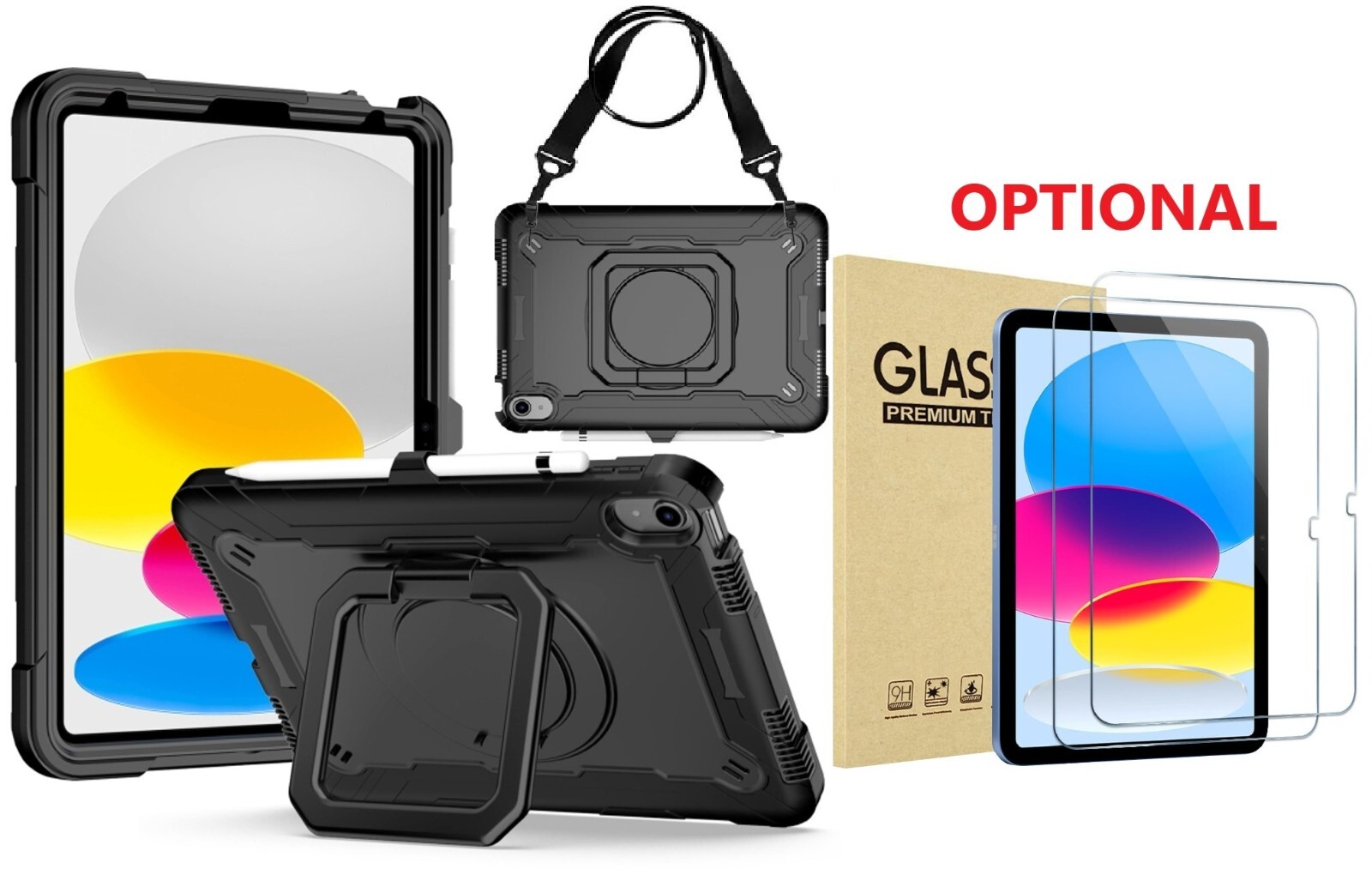 For iPad (A16) 11th Gen 11 Inch (2025) Case Shockproof Rugged Cover 360 Rotating