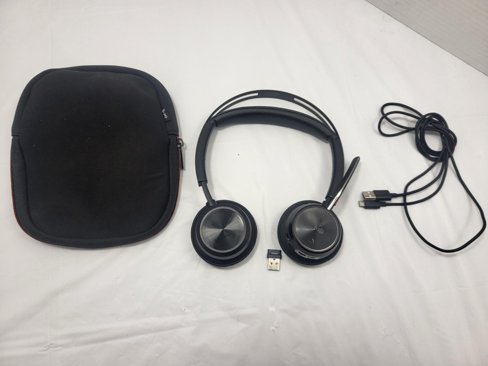 Poly Voyager Focus 2 Wireless Bluetooth Headset with BT700 Dongle, Cable & Case