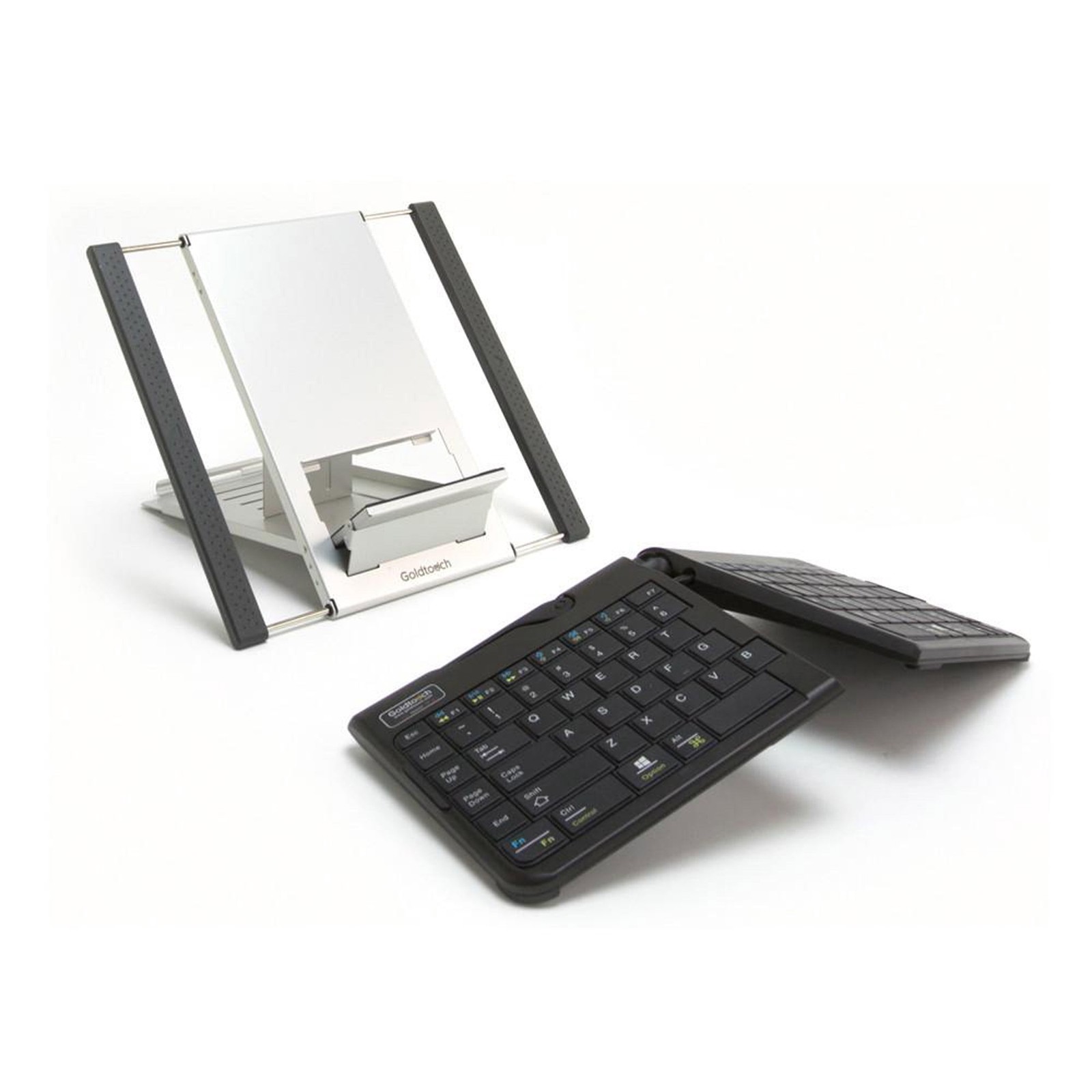 Goldtouch Go2 Bluetooth Wireless Mobile Keyboard and Laptop Stand Bundle,