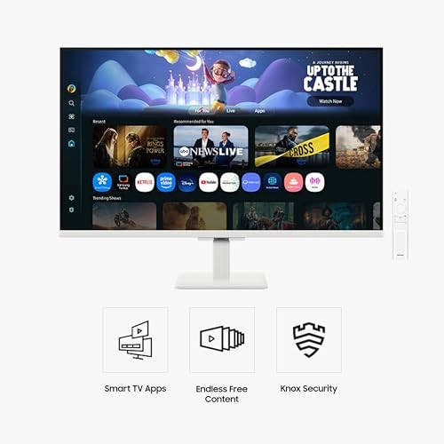 SAMSUNG M5 M50F 32" HDR SMART MONITOR - WHITE