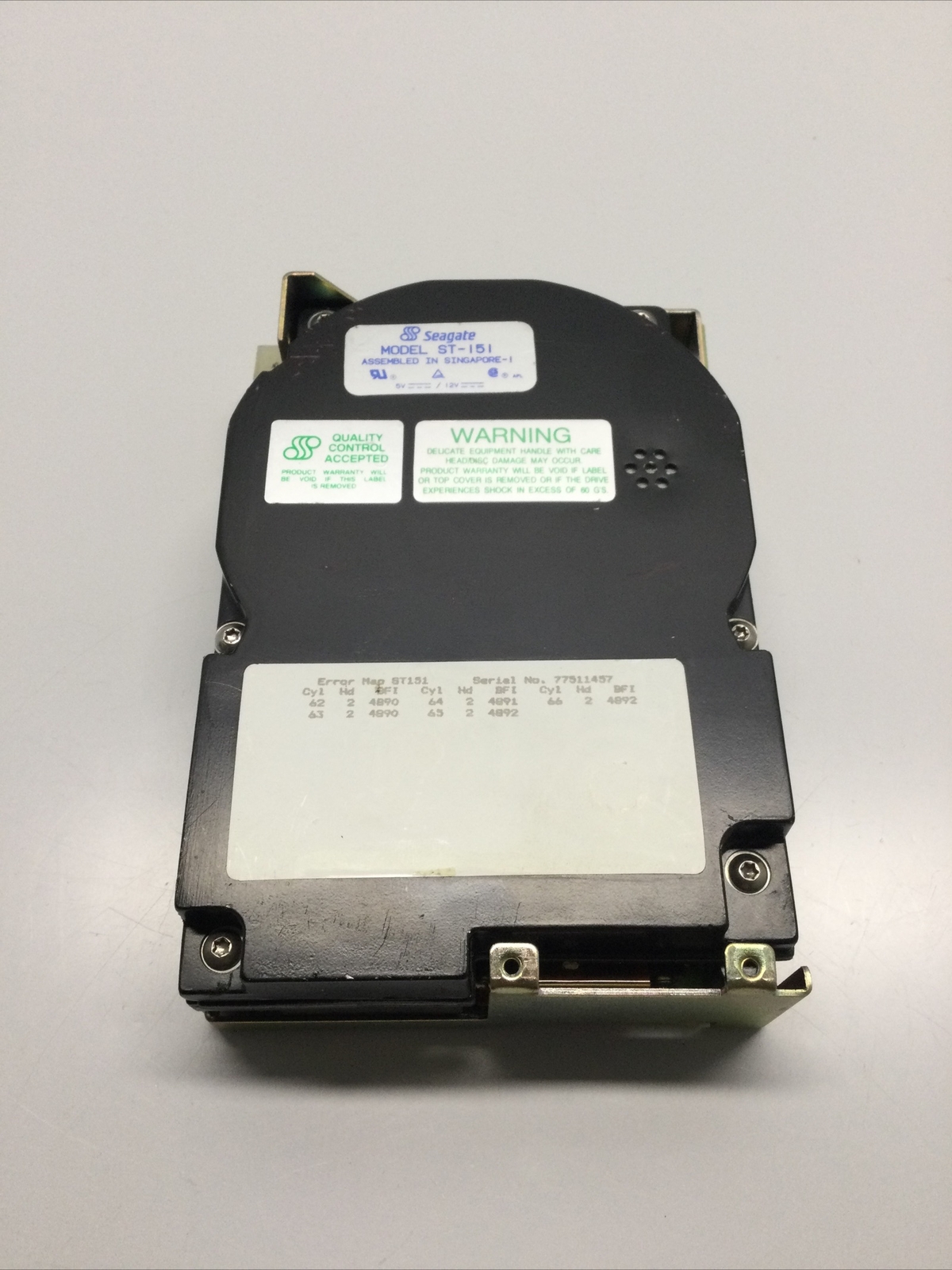 PRE-OWNED, SEAGATE, ST-151, HARD DRIVE, 3.5", 42MB. (9G-3)