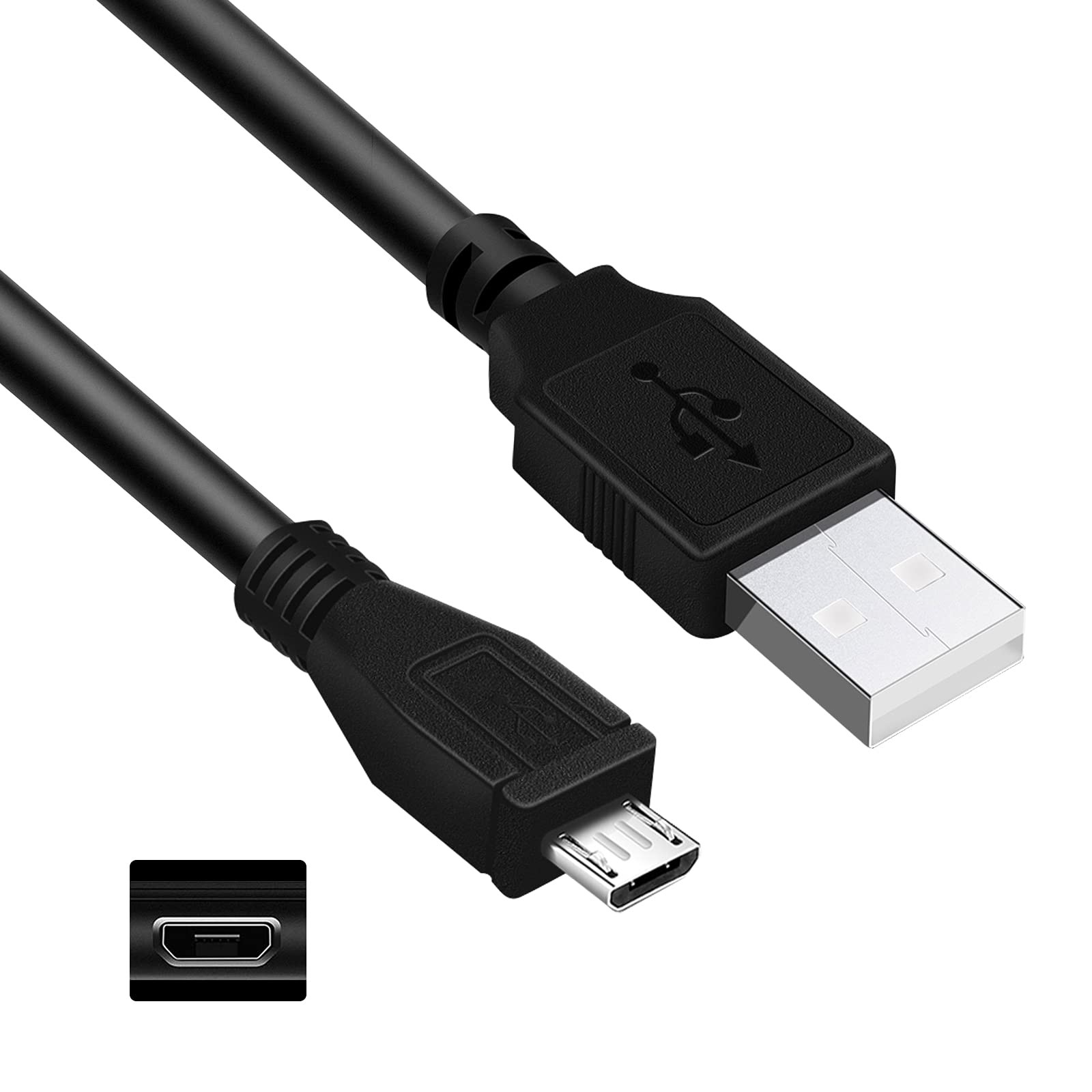 Inovat 3FT Replacement Micro USB 2.0 PC Computer Sync Data 3 feet, Black