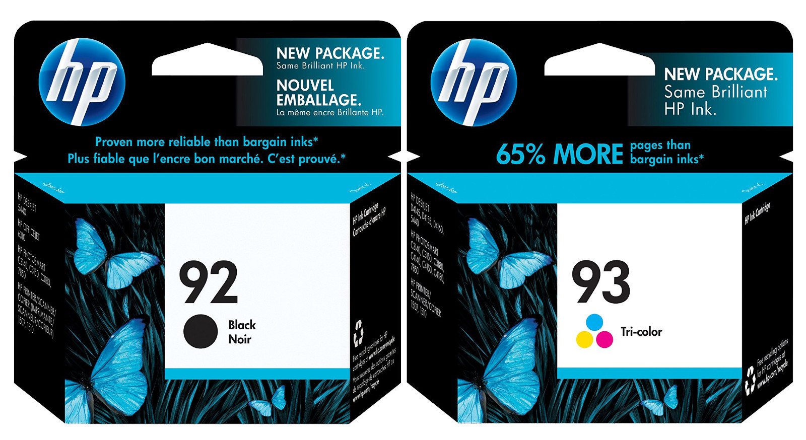 GENUINE NEW HP 92/93 (C9362WN/C9361WN) Ink Cartridge 2-Pack