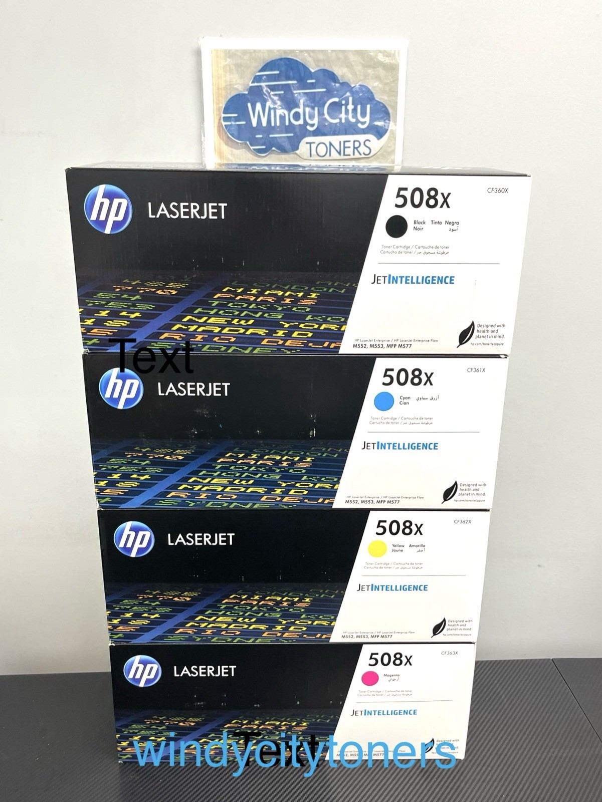 HP 508X Complete High Yield Toner Set BCYM for HP LJ M552/M553/M577 Genuine New
