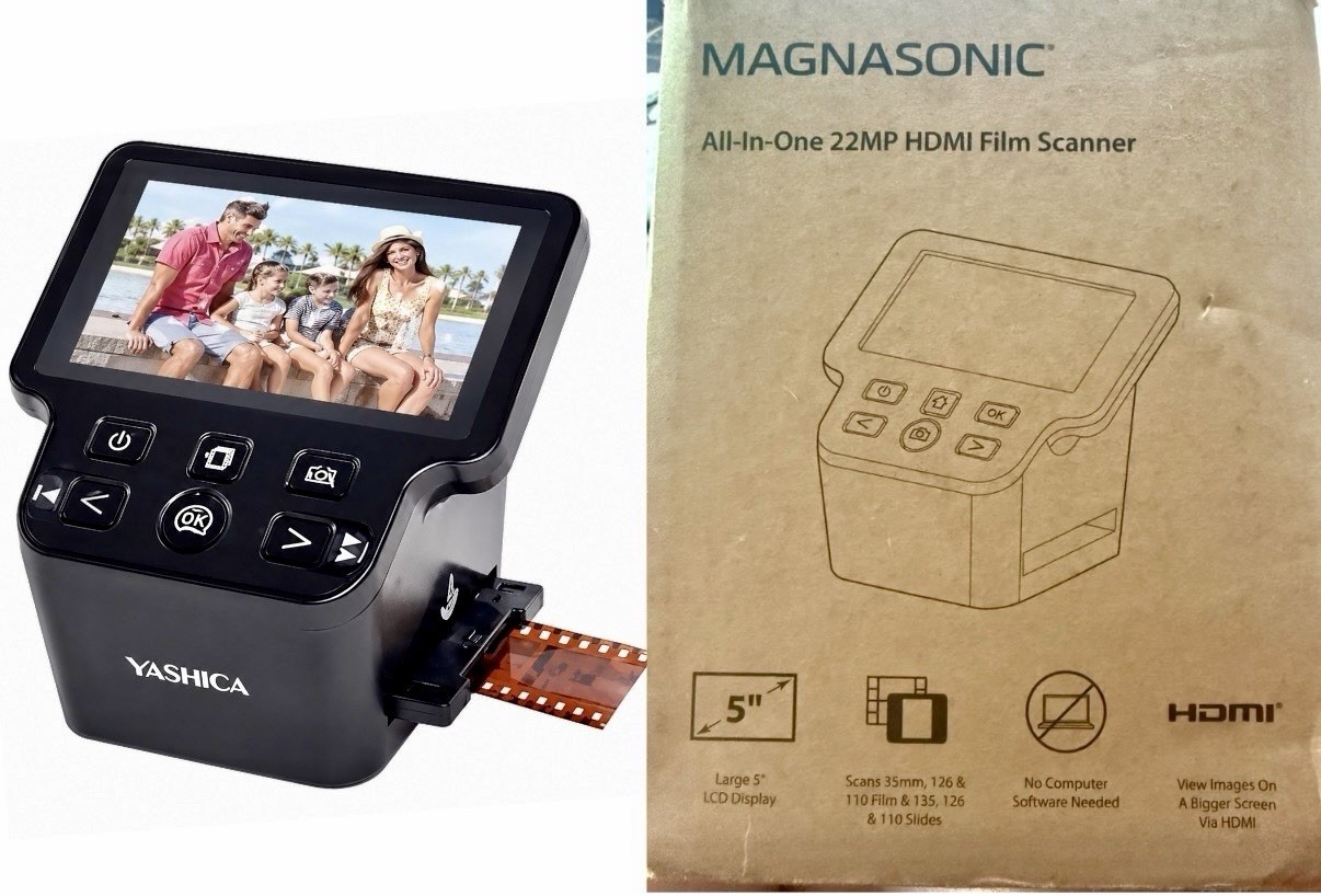 Magnasonic 22MP All-In-One HDMI Film Scanner 5” LCD 35mm 110 126 Super 8~NEW