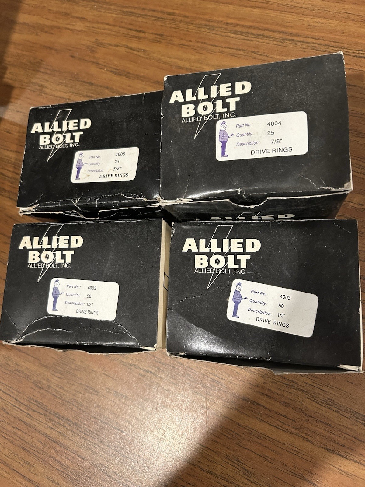 Allied Bolt Drive Rings Wire Cable Management Lot Various Sizes