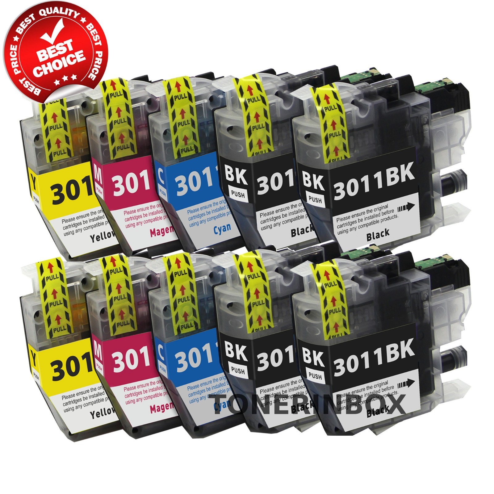 10 Pk For LC3011 Ink Cartridge MFC-J491dw MFC-J690dw MFC-J497dw MFC-J895