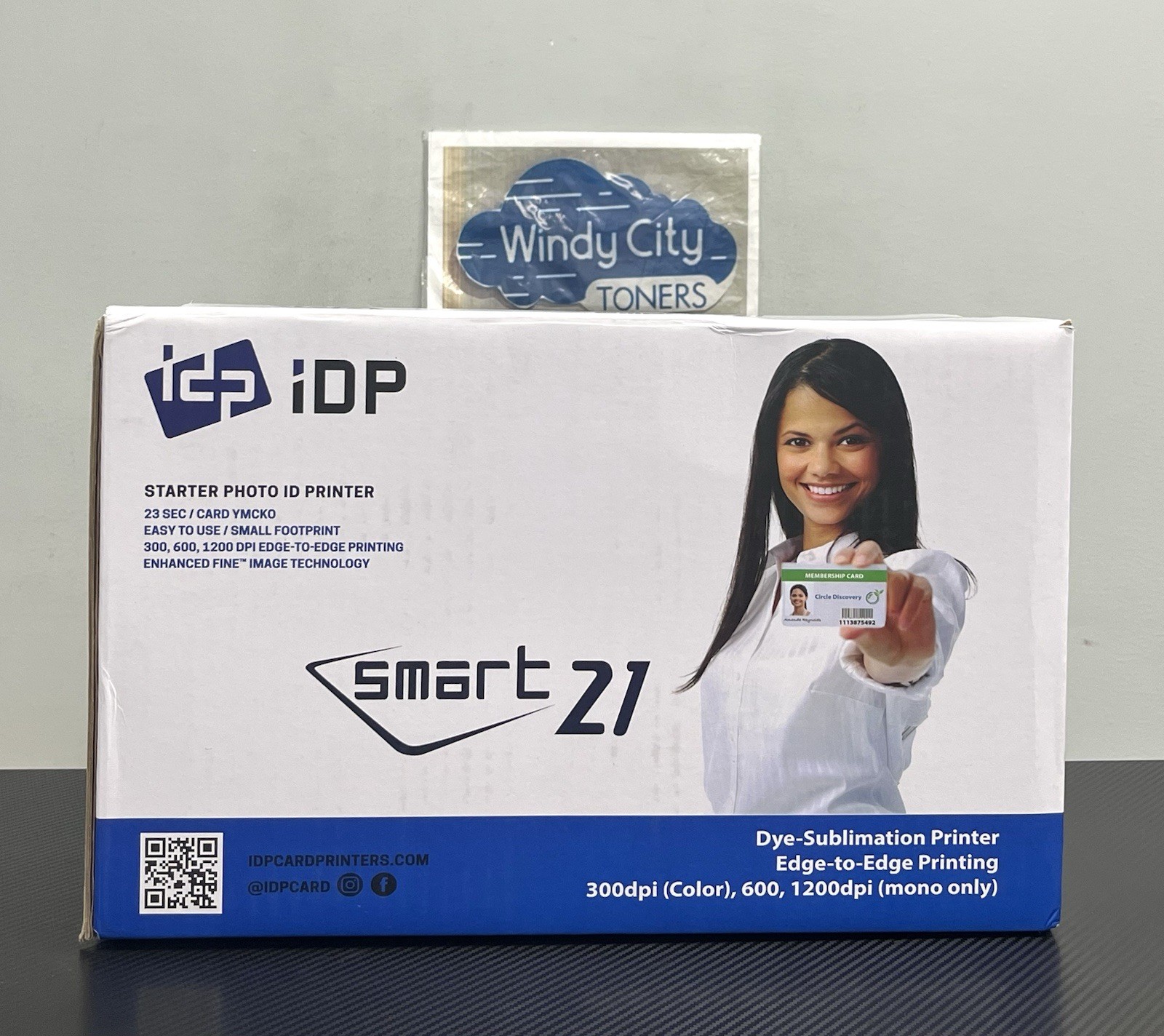 IDP SMART-21S Starter ID Printer Bundle plastic card printer color New Open Box
