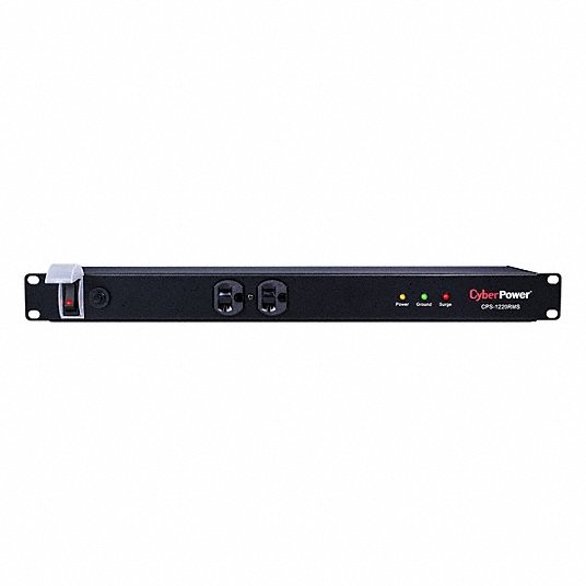 BLACK - CYBER POWER POWER DISTRIBUTION UNIT: 120V AC, 12 OUTLETS, (10) REAR NEMA