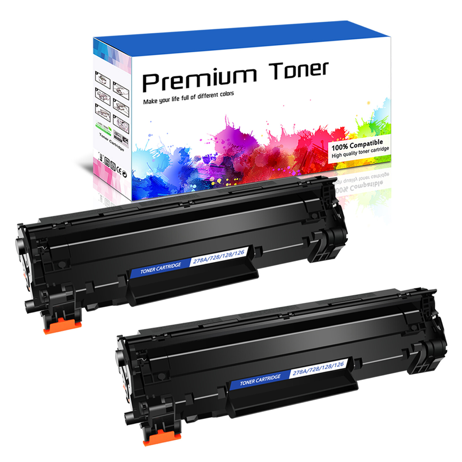2PK CE278A 78A Toner Cartridge For HP LaserJet P1606DN P1536 P1560 M1536DNF 