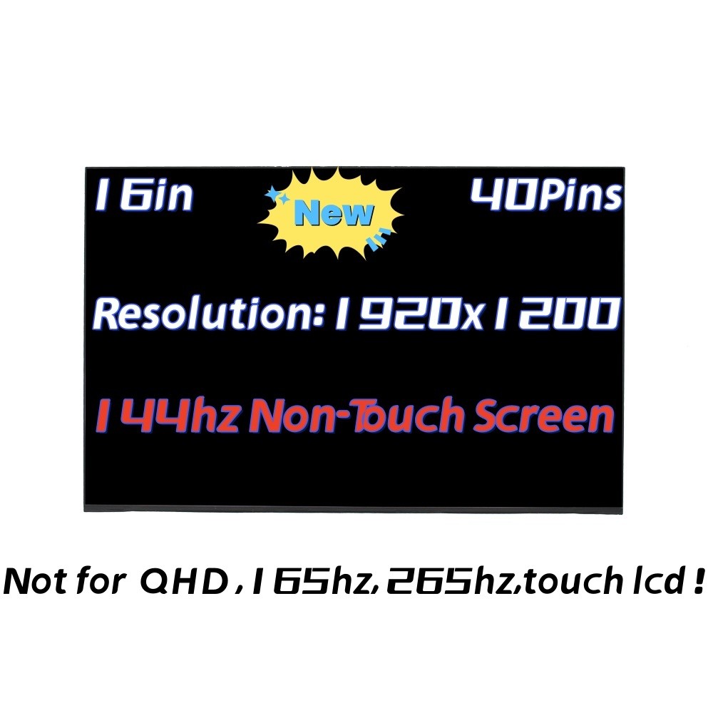 NE160WUM-NX1 V18.1 16.0" 1920x1200 Screen LCD IPS Display 40pins Replacement New