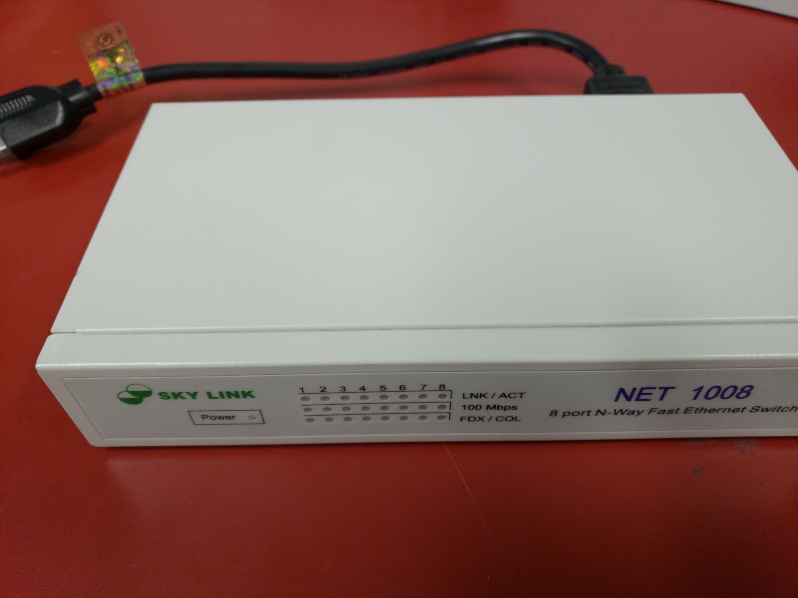 SKY LINK NET 1008 8 Port N-Way Fast Ethernet Switch LNK/ACT 10/100Mbps FDX/COL