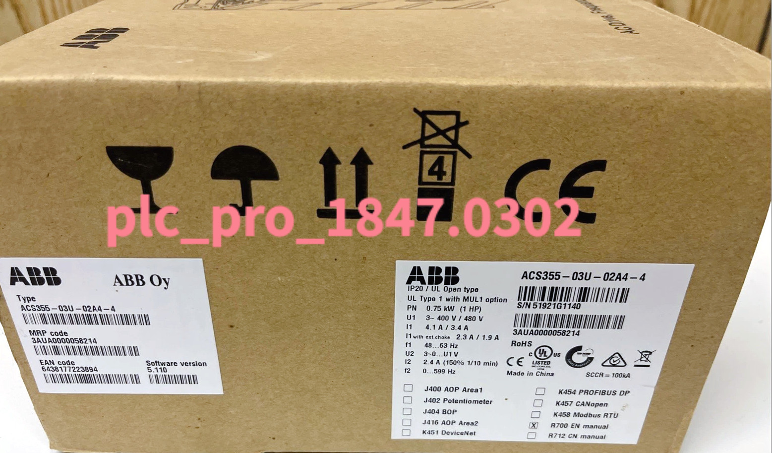 1PCS Brand New ABB ACS355-03U-02A4-4 Frequency Converter Fast shipment