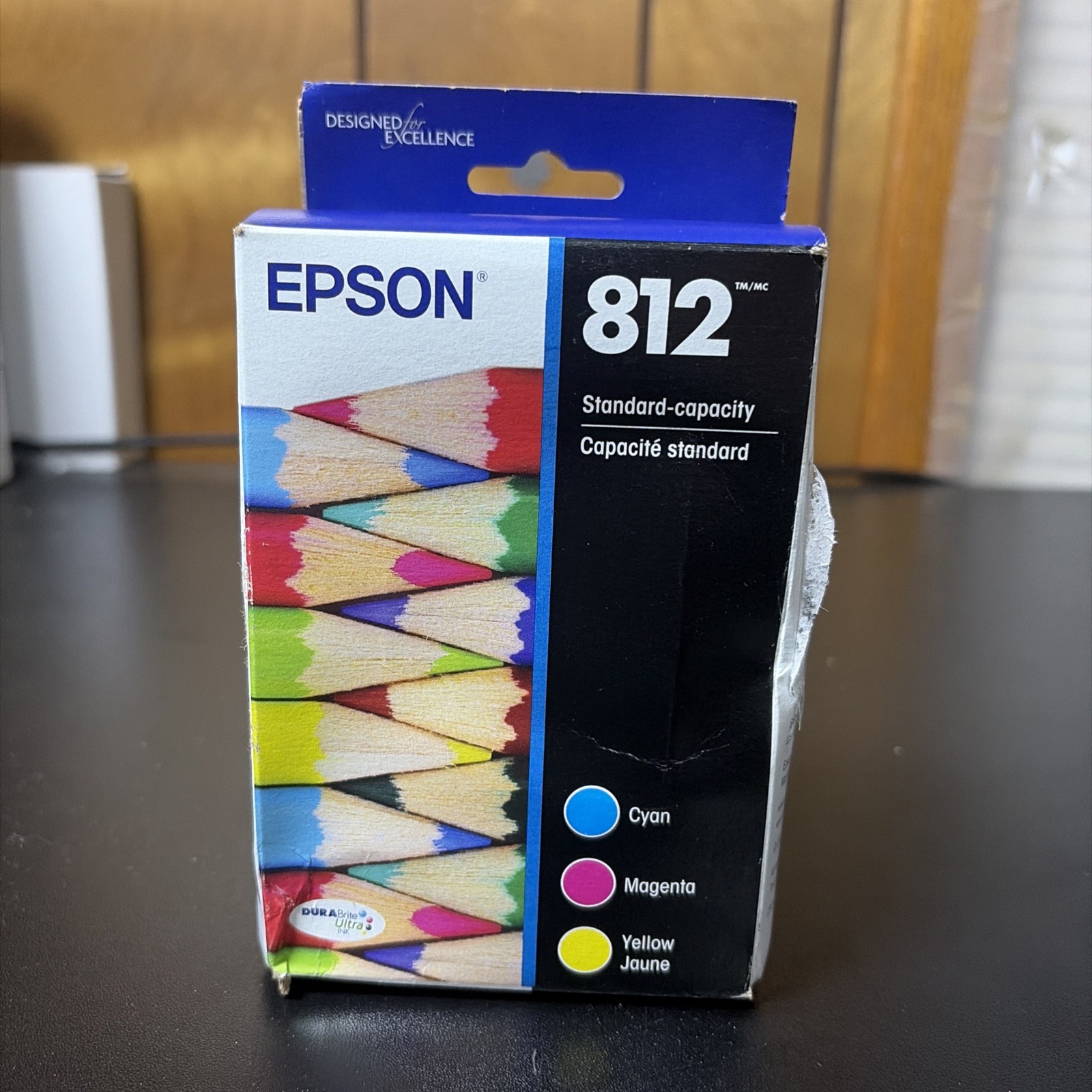 Epson Genuine 812 Cyan Magenta Yellow Ink Cartridge Set . Exp 09/2028
