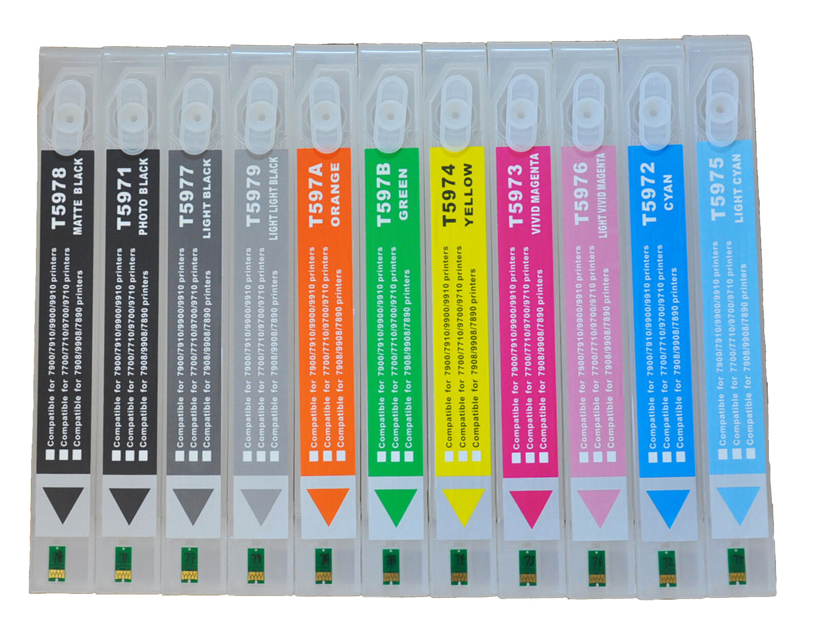 11pc Refillable Cartridge Compatible for Epson Stylus Pro 7900/9900 HDR Resetter