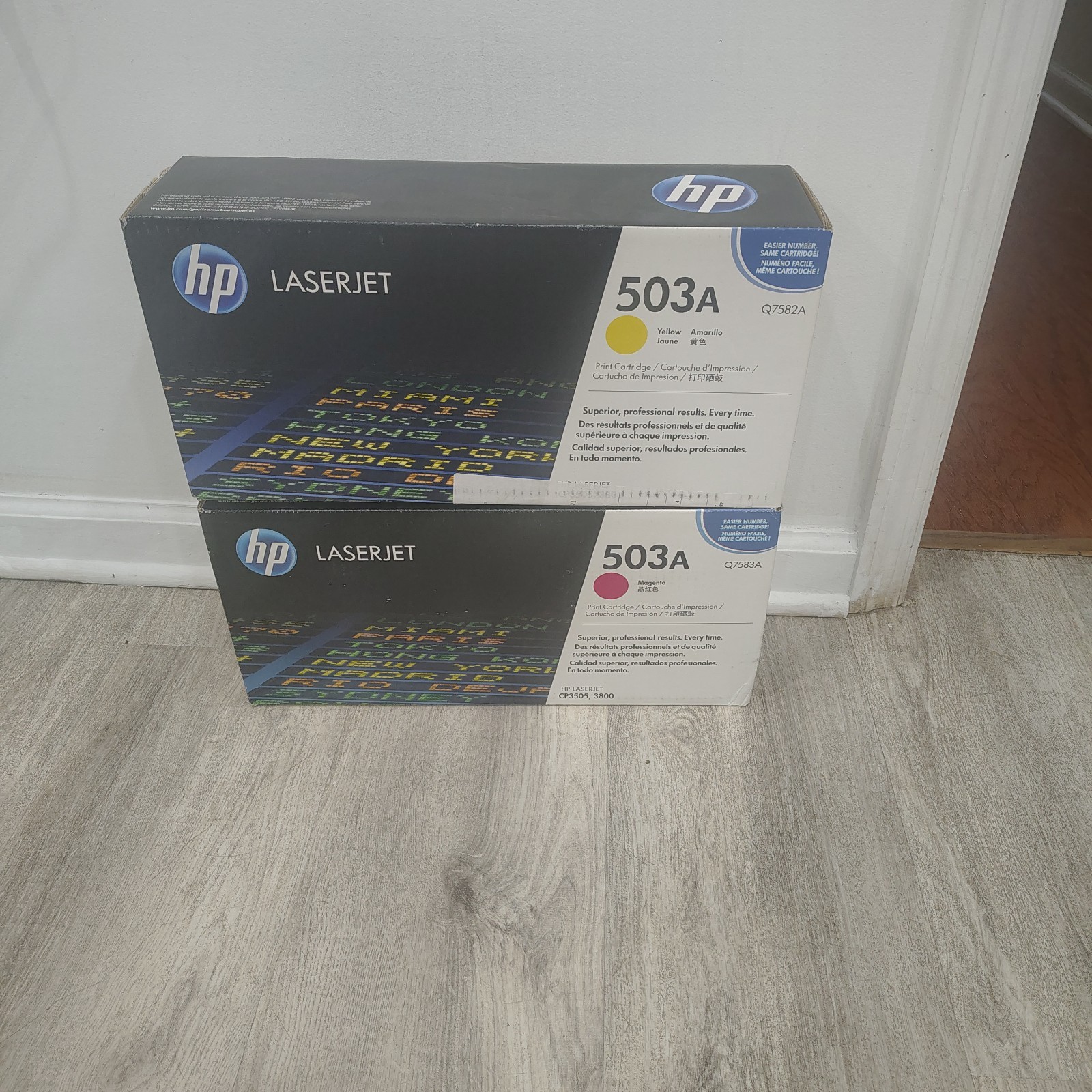 Fits for  HP LaserJet 503A 2-Pack Toner Cartridge Yellow / Magenta Q7582A SEALED