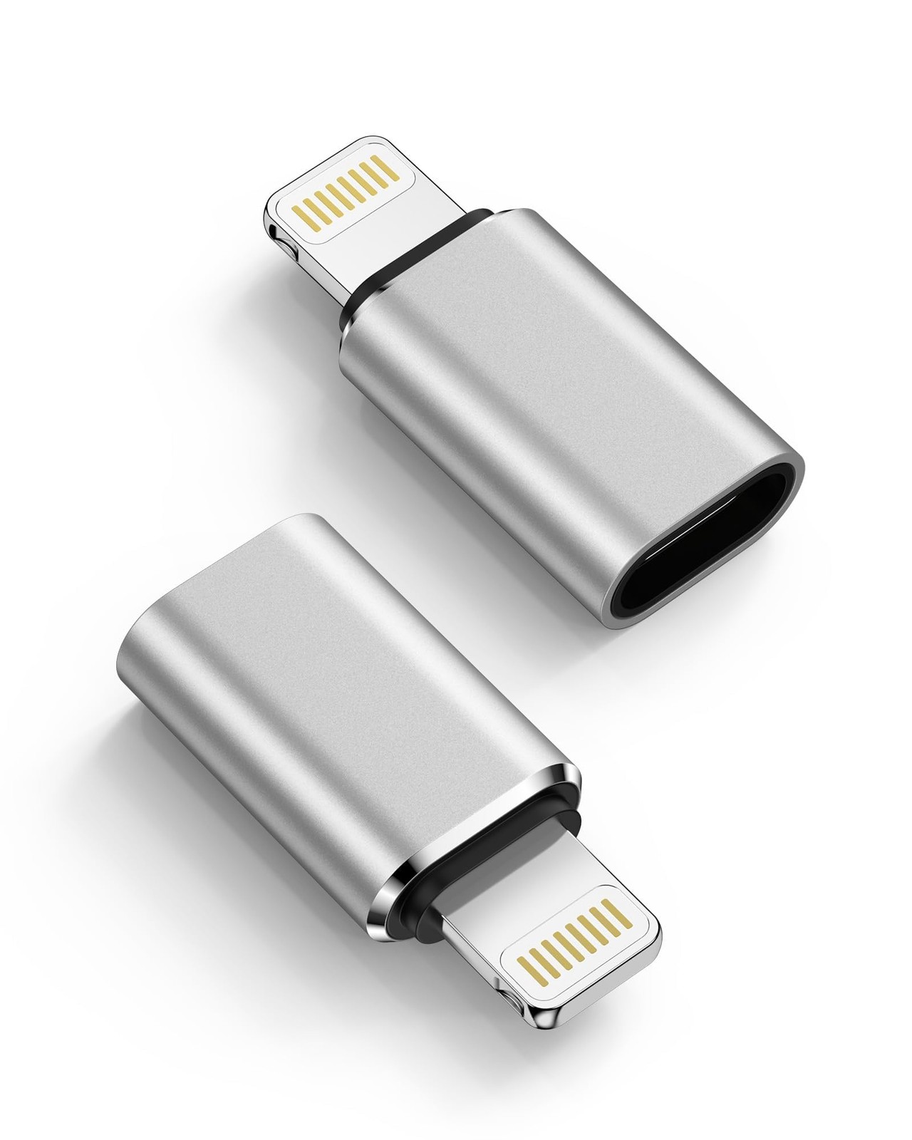 2-Pack USB C to Lightning Adapter, 2 Pcs C Silver