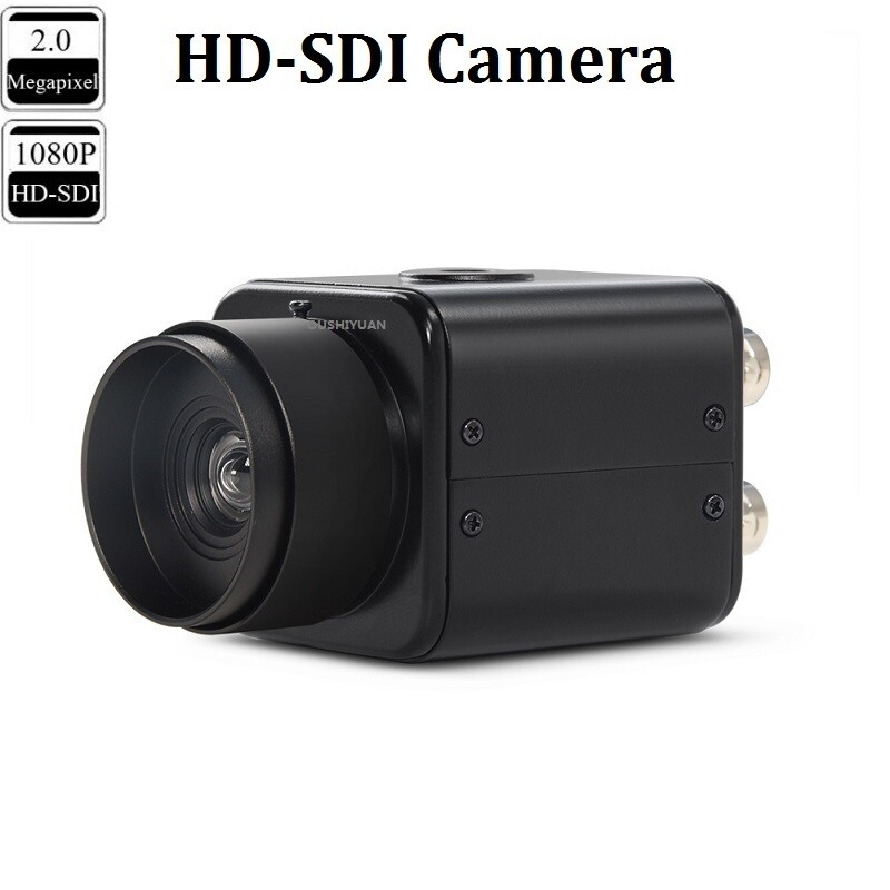  CCTV 2.0MP 1080P NO Distortion Lens  Security Mini Box HD SDI Camera  