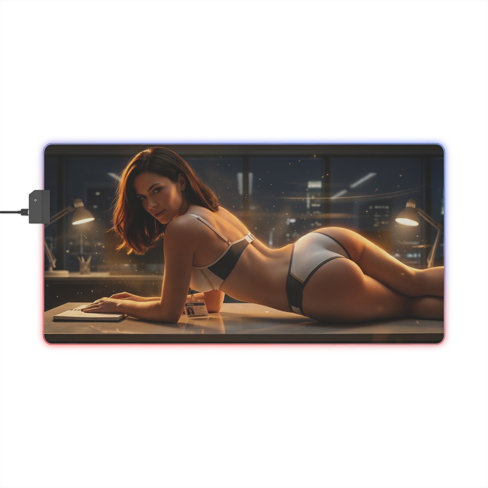 Lois Lane Mouse Pad, DC Comics LED RGB Desk Mat, Gift for Gamer