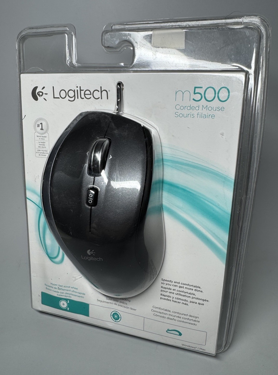 Logitech - M500 Corded Mouse - 2014 Model - SEALED